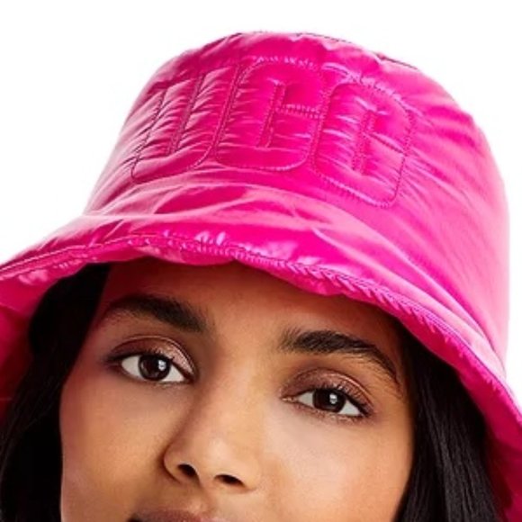 UGG Quilted Logo Bucket Hat Barbiecore